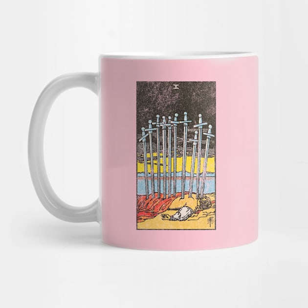 Ten of swords tarot card (distressed) by Nate's World of Tees